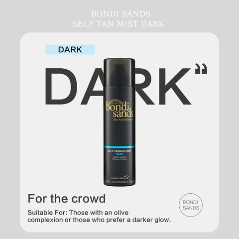 BONDI SANDS SELF TAN MIST DARK  250ML,Natural golden glow, with aloe vera, scent of fresh coconut, long lasting