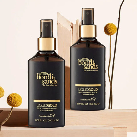 BONDI SANDS Liquid Gold Self Tanning Oil 150ml, golden tan, With Argan Oil, longlasting