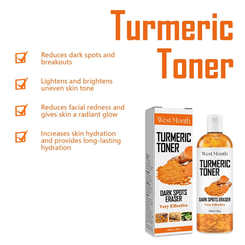 Dark Spots Removal Toner Whitening Spots Corrector Remove Freckle Lighten Melasma Pigmentation Moisturizing Turmeric Face Toner