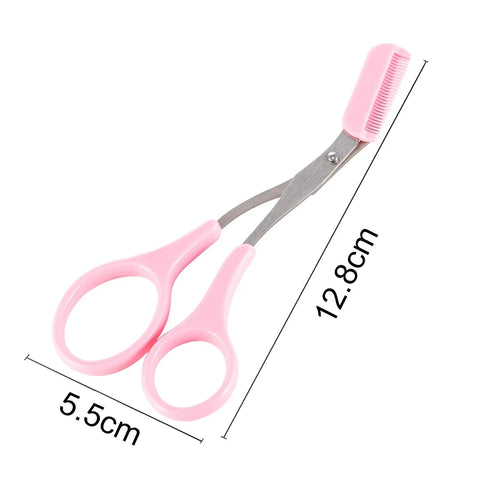 Eyebrow Trimmer Eyelash Thinning Shears Comb Shaping Eyebrow Scissors Grooming