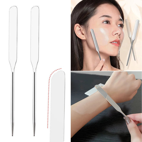 Stainless Steel Makeup Toner Spatula Mixing Stick Foundation Cream Mixing Tool