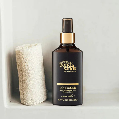 BONDI SANDS Liquid Gold Self Tanning Oil 150ml, golden tan, With Argan Oil, longlasting