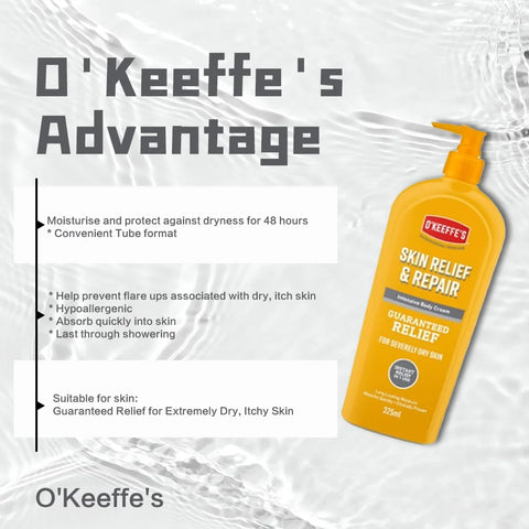 O'Keeffe's Skin Relief & Repair Body lotion 325ml*2 packs, Relief for Extremely Dry, Itchy Skin