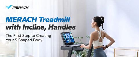 MERACH Foldable Treadmill with Incline 0.8-12km/H Walking Pad Save Space LED Display APP Heart Rate Monitoring 16.5" Wider Belt
