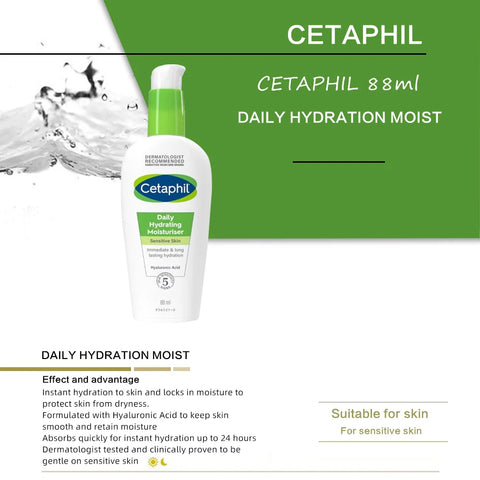 CETAPHIL DAILY HYDRATION MOIST 88ML,  Hyaluronic Acid, Suitable for sensitive skin,