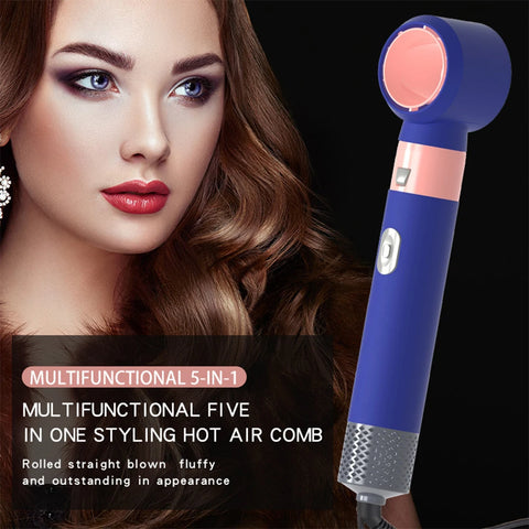 5 in 1 Hair Dryer Hot Comb Set Curling Iron with Curling Brush Professional Hair Straightener Hair Care Styling Tools Household