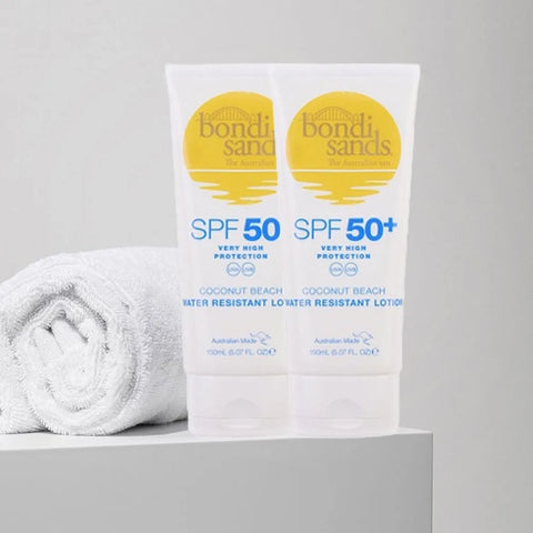BONDI SANDS SPF 50+ Body Sunscreen Lotion Coconut Beach Scent, 4 hours water resistant, UVA & UVB protection, Paraben free