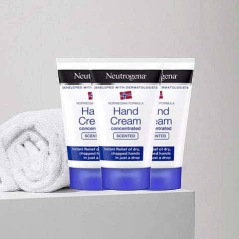 Neutrogena Norwegian Formula Concentrated Scented Hand Cream 50ml*3, with Glycerin and Vitamin E, For Dry Skin and Chapped Hands