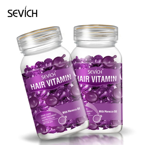 Sevich 3PCS/SET Hair Vitamin Keratin Capsule Set Repair Damaged Hair Serum for Dry Hair Nourishing Anti Hair Loss Moroccan Serum