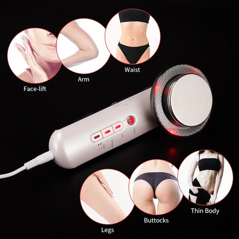Ultrasonic Cavitation Face Lifting Beauty Machine EMS Infrared Ultrasound Body Slimming Massager Fat Burner Anti Wrinkle Device