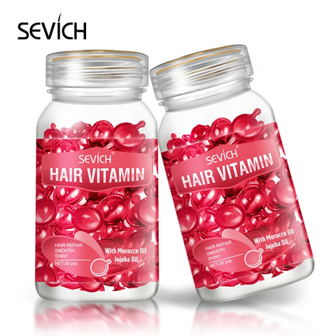 Sevich 3PCS/SET Hair Vitamin Keratin Capsule Set Repair Damaged Hair Serum for Dry Hair Nourishing Anti Hair Loss Moroccan Serum