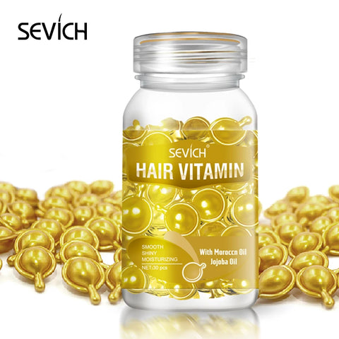 Sevich 3PCS/SET Hair Vitamin Keratin Capsule Set Repair Damaged Hair Serum for Dry Hair Nourishing Anti Hair Loss Moroccan Serum