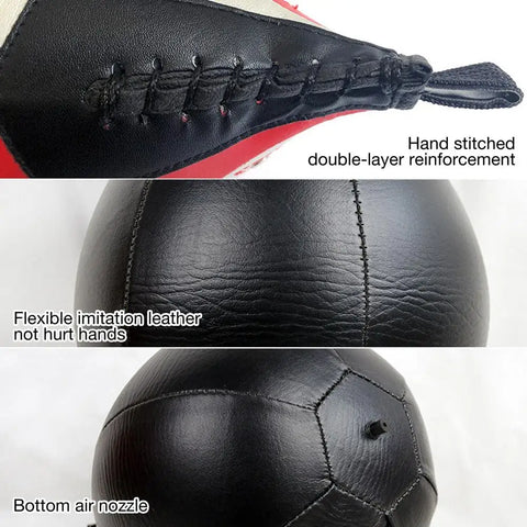 Boxing Speed Bag PU Leather Hanging Punching Ball Swivel Workout Speedball Kicking Platform Equipment MMA Training Speedball