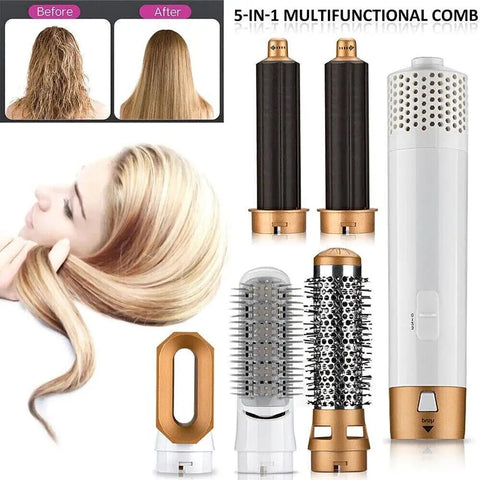Electric Hair Dryer Hair 5 in 1  Styling Brush Hair Curler Air Styling Set UK