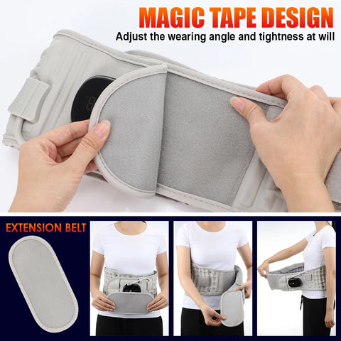 Inflatable Waist Belt Lumbar Decompression Protector Back Brace Heated Vibration Massage Waist Airbag Support Posture Correction