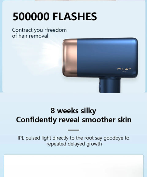 MLAY T14 Laser Hair Removal Permanent Malay IPL Epilator Ice Cool Painless Depilador a Laser 500000 Flashes Face Body Epilator
