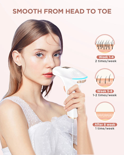 999900 Flashes 3-in-1 Laser Epilator Painless IPL Hair Removal for Women Bikini Legs Arms Laser Hair Remover Permanent Depilato