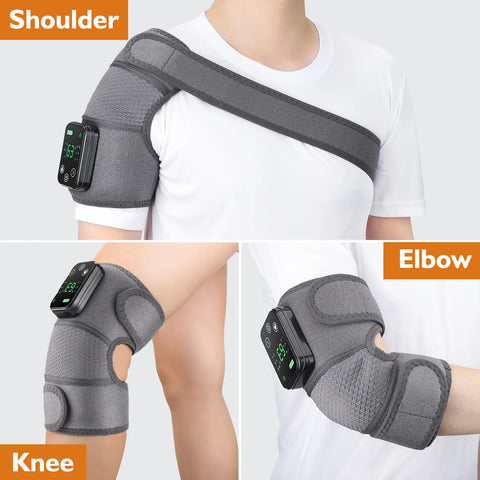 Electric Heating Vibration Massager for Shoulder Brace Belt Thermal Massage Knee Support Pad Arthritis Elbow Muscle Relaxation