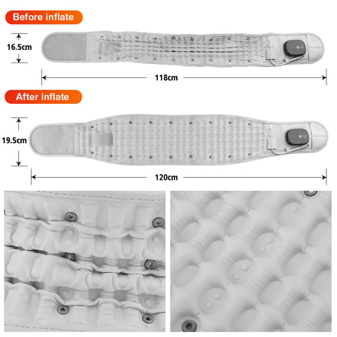 Electric Heating Waist Belt Inflatable Lumbar Protector Back Decompression Brace Infrared Vibration Massage Waist Airbag Support