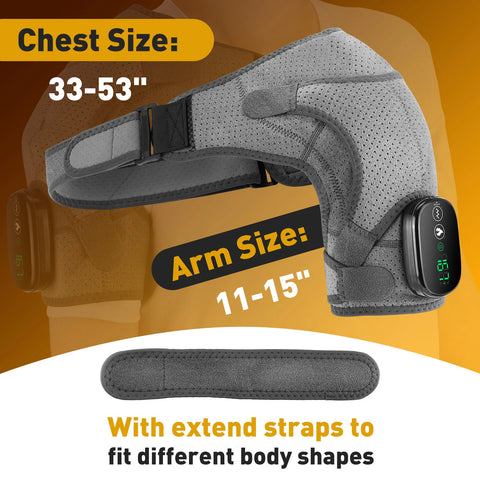 Electric Shoulder Heating Pad 3 Modes Vibration Shoulder Knee Elbow Relax Belt Big Area Thermal Massager Health Care