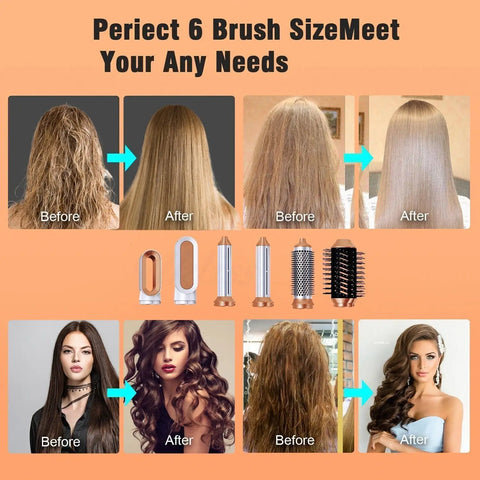 Electric Hair Dryer Hair 5 in 1  Styling Brush Hair Curler Air Styling Set UK