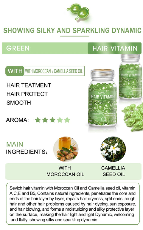 Sevich Mix Hair Vitamin Capsule Hair Treatment Oil Repair Damaged Smooth Hair Care Serum Nourishing Keratin Complex Oil