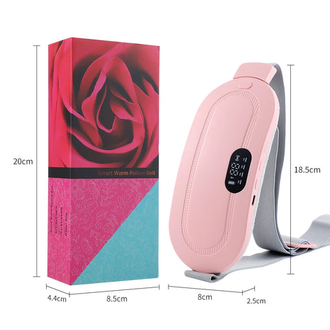 Electric Abdominal Massager Belt for Female Hot Compress  Menstrual Period Warm Stomach Uterus Thermal Pad Pain Relief Vibrator