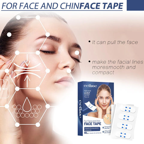 Portable Anti Wrinkle Beauty Stickers 60pcs Ingredient Safety Anti Wrinkle Face Tape Waterproof Elastic Breathable for Body Care