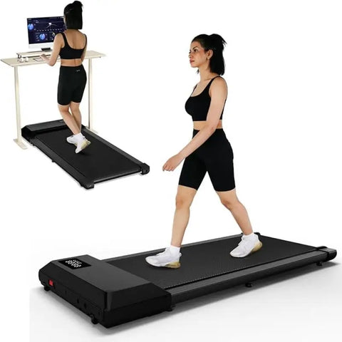 Superun 300 Ibs Weight Capacity 2.5 HP 2 in 1 Portable Treadmill for Home with Remote Control LED Display Walking Pad Treadmill