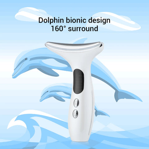 Neck Face Beauty Device 3 Colors LED Photon Therapy Skin Tighten Reduce Double Chin Anti Wrinkle Remove Skin Care Tools