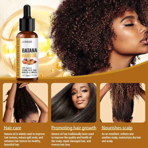 Batana Oil 100% Pure African Hair Growth Oil Batana Hair Growth Mask Butter Anti Hair Loss Break Black Hair Regrowth Treatment