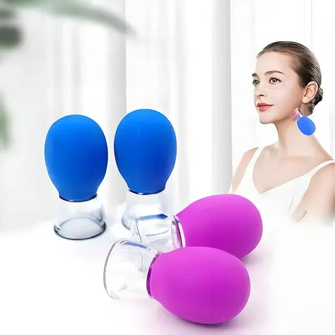 Silicone Cupping Massage Cup For Body Face Neck Eye Massager Vacuum Tank Body Facial Care, Anti-aging Beauty Tool Breast pump