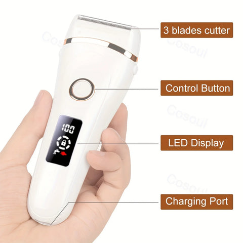 Rechargeable  Women's  - LED Display, Painless Hair Removal for Legs, Pubic & Sensitive Areas!