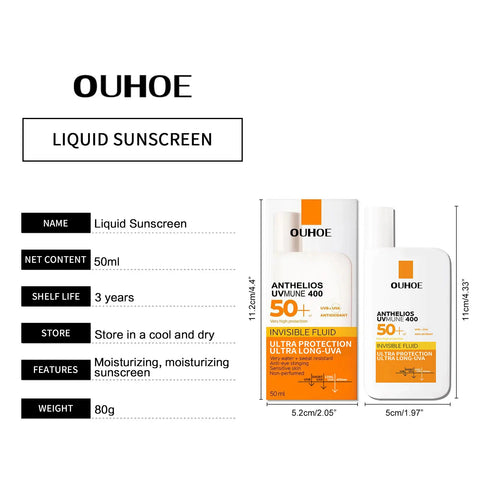 Liquid Sunscreen Whiten Moisturizing Repair Skin Face Sunblock Foundation UV Protection Oil Control Waterproof Sunscreen Cream