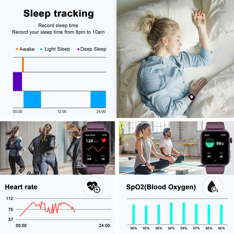 Baolubao Smartwatch 1.83 inch HD Display 300mAh Fitness Tracker Bluetooth Receive and make calls Sports Watch Pedometer