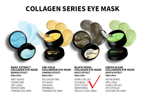 Ilisya-- Black Pearl Eye Mask  Gel Remove Dark Circles Anti-Puffiness Anti-Aging Moisturizing Eyes Care-60pcs