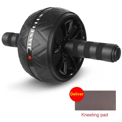 Ab Roller Big Abdominal Wheel Roller Stretch Trainer With Mat  Arm Waist Abdomen Exercise  Gym Fitness Equipment