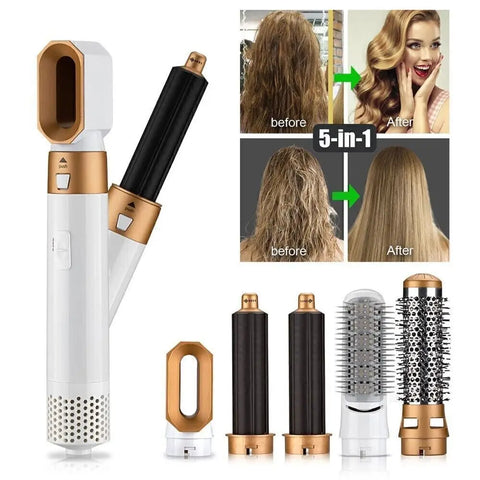 Electric Hair Dryer Hair 5 in 1  Styling Brush Hair Curler Air Styling Set UK