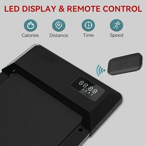 Superun 300 Ibs Weight Capacity 2.5 HP 2 in 1 Portable Treadmill for Home with Remote Control LED Display Walking Pad Treadmill