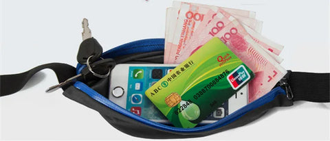 Waist Pack Double Pocket Waterproof Phone Belt Nylon Casual Small Bag Traveling Running Cycling Hiking Sport Traveling Shopping