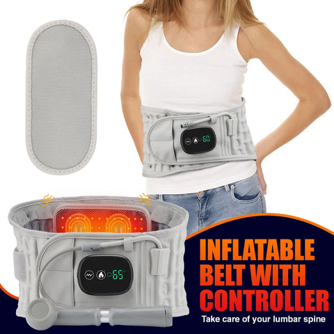 Inflatable Waist Belt Lumbar Decompression Protector Back Brace Heated Vibration Massage Waist Airbag Support Posture Correction