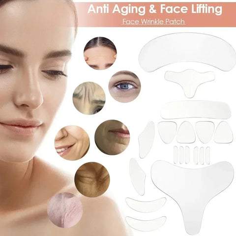 Reusable Silicone Invisible Facial Slimming Tape Pads Neck Eye Lifter Wrinkle Removal Sticker Anti Aging Patch Face Lift Tape