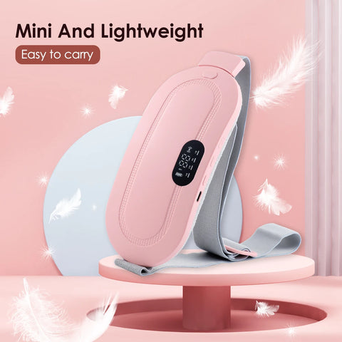 Electric Abdominal Massager Belt for Female Hot Compress  Menstrual Period Warm Stomach Uterus Thermal Pad Pain Relief Vibrator