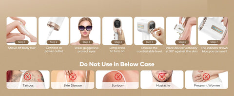 IPL Hair Removal 9 Levels 999900 Flashes MAX 15 J Laser Device Quick Flash 10 Mins for Women Men Whole Body Treament