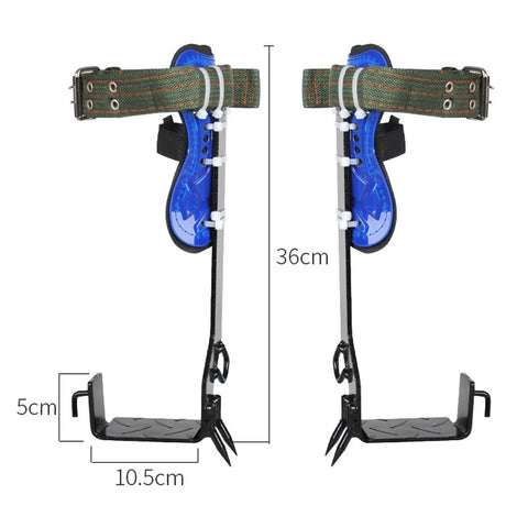Climbing Spike Set, Safety Belt Straps, Adjustable Lanyard Carabiner，Tree Pole Climbing Spike Set Safety Belt Straps Portable