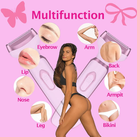 4 In 1 Electric Lady Shaver Rechargeable Painless Razor Bikini Trimmer Cordless