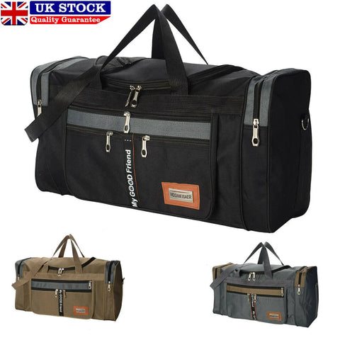 Mens Extra Large Big Sports Gym Holdall Travel Work Cabin Barrel Bag