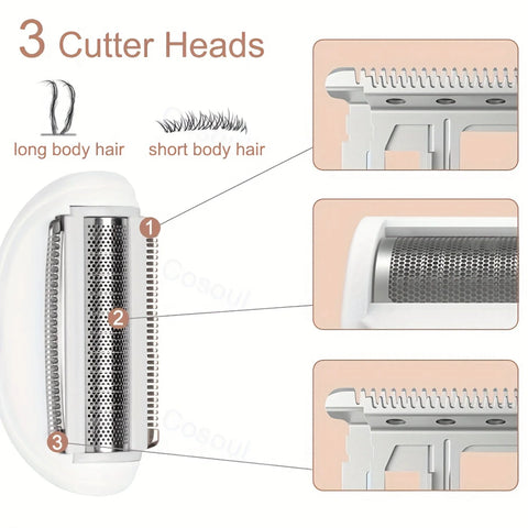 Rechargeable  Women's  - LED Display, Painless Hair Removal for Legs, Pubic & Sensitive Areas!
