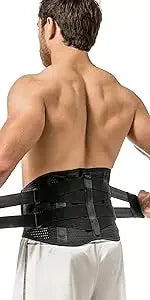 Back Brace  Back Support Belts for Men Women Compression Lower Back Brace for Pain Relief  Strained Muscles Breathable Lumbar