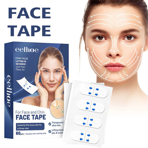Portable Anti Wrinkle Beauty Stickers 60pcs Ingredient Safety Anti Wrinkle Face Tape Waterproof Elastic Breathable for Body Care